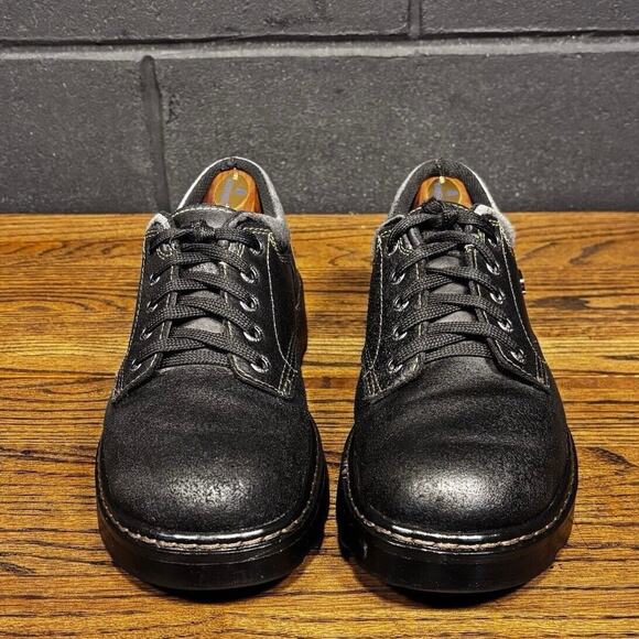 Vintage Skechers Y2K 90s Jammers Women’s Sz 10 Black Leather Chunky Oxford Shoes - Picture 3 of 8